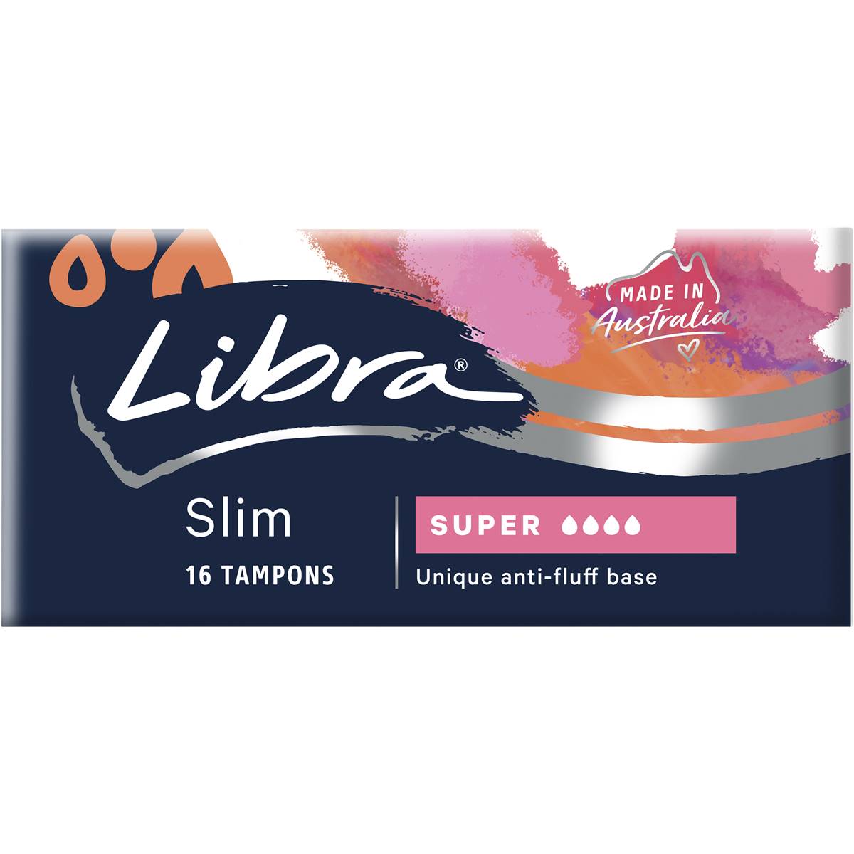 Libra Tampons Tapered Design Super 16 Pack Woolworths
