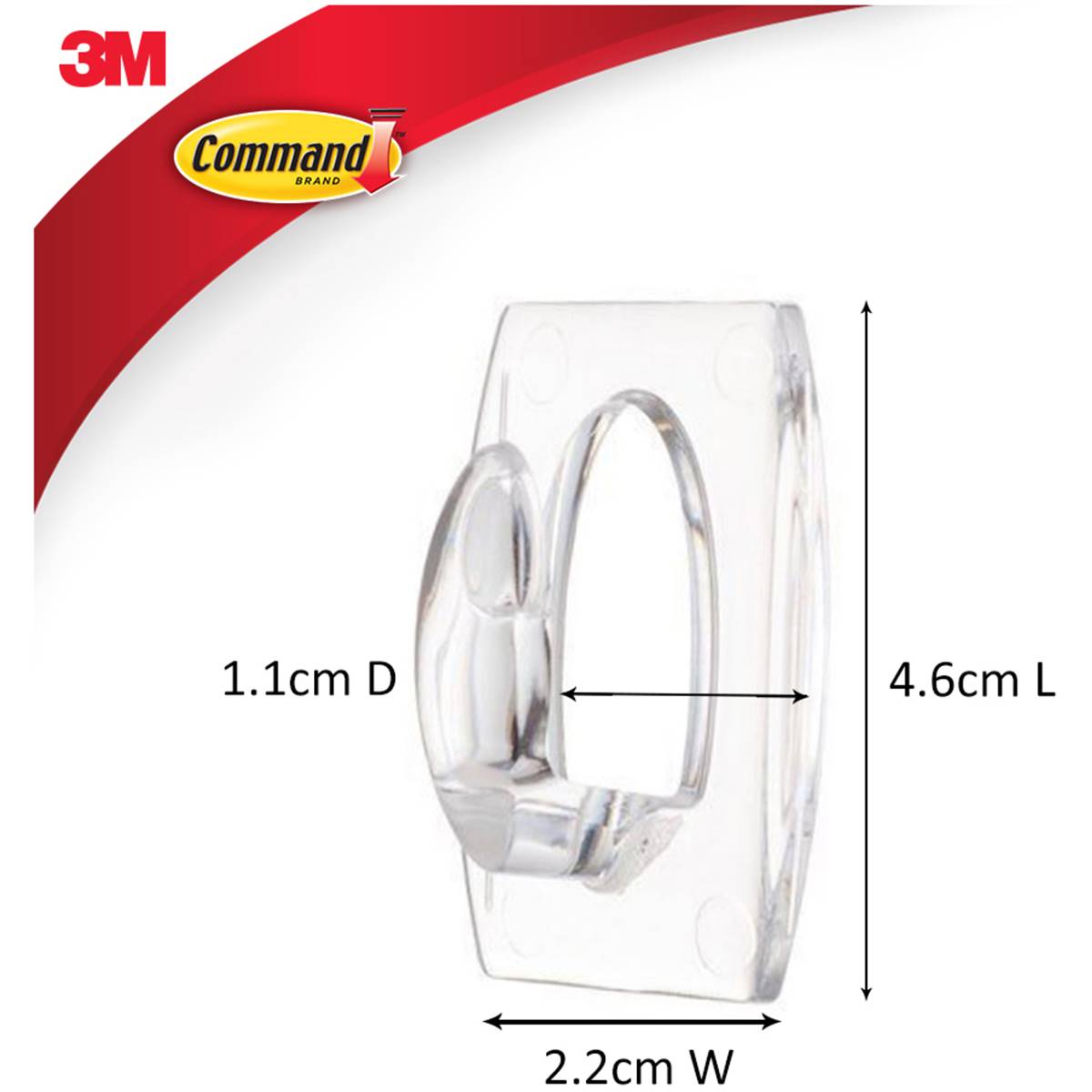 3m Command Mini Hooks Clear 6 Pack | Woolworths