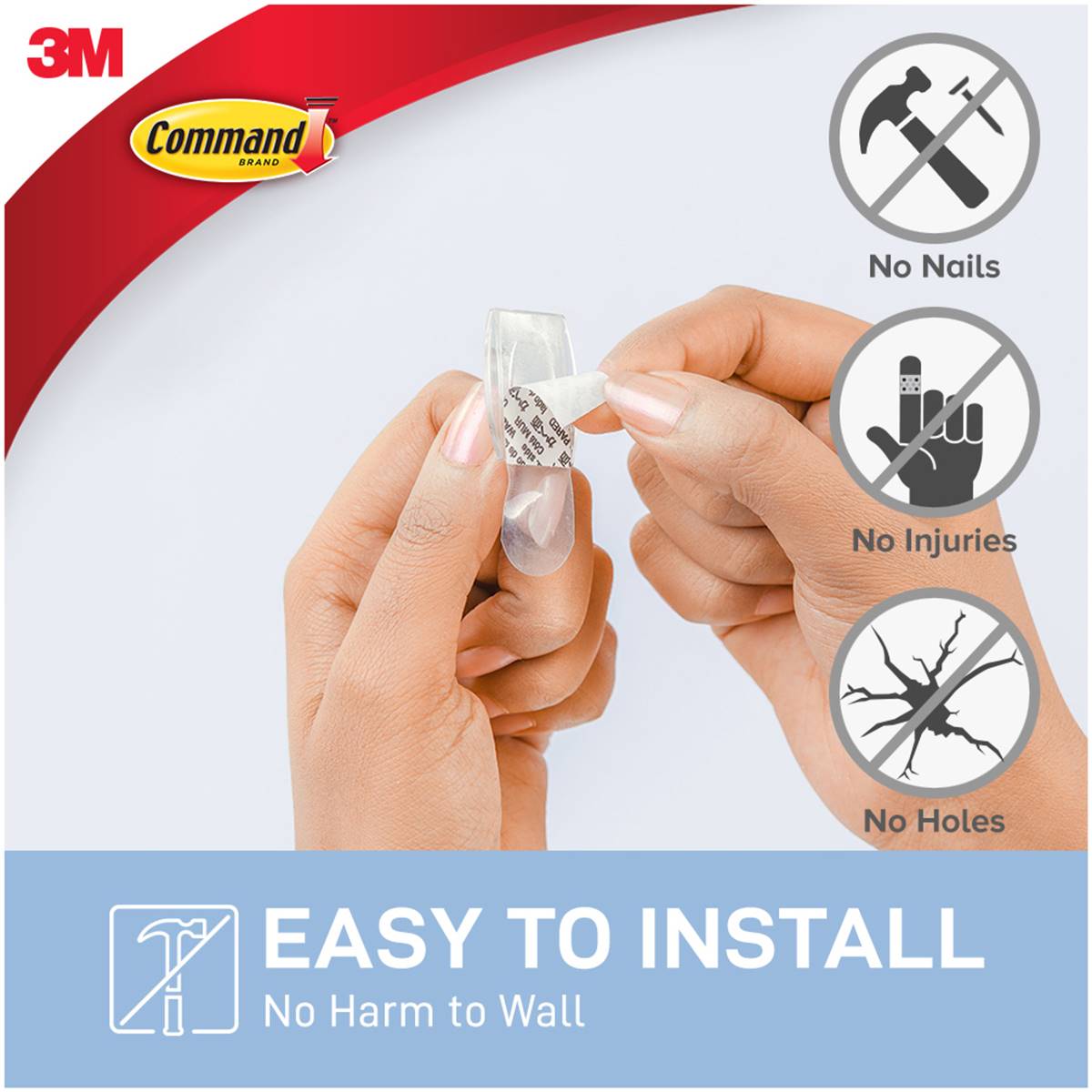 3m Command Mini Hooks Clear 6 Pack | Woolworths