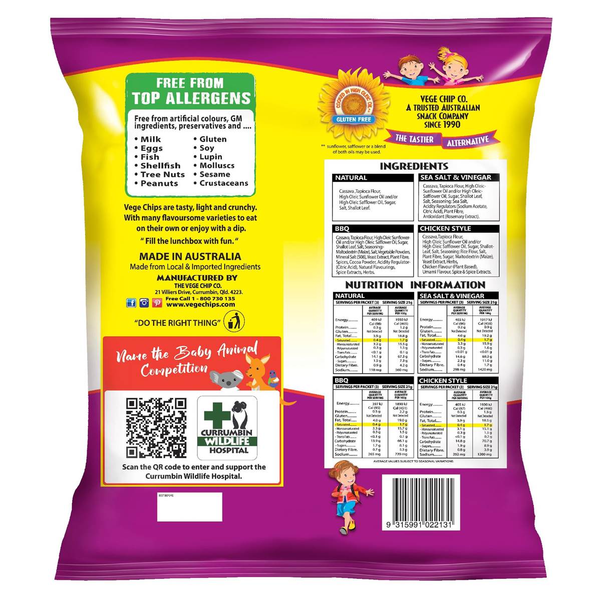 Vege Chips Multi 12 Pack 250g Woolworths