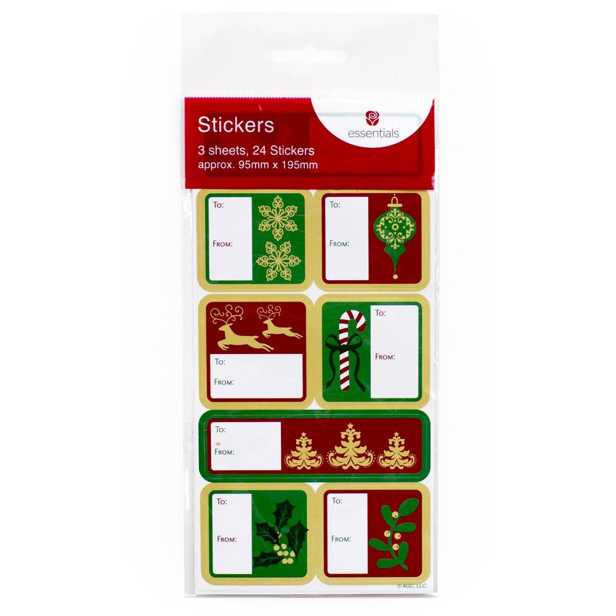 John Sands Gold Selection Christmas Gift Label Stickers Each Woolworths