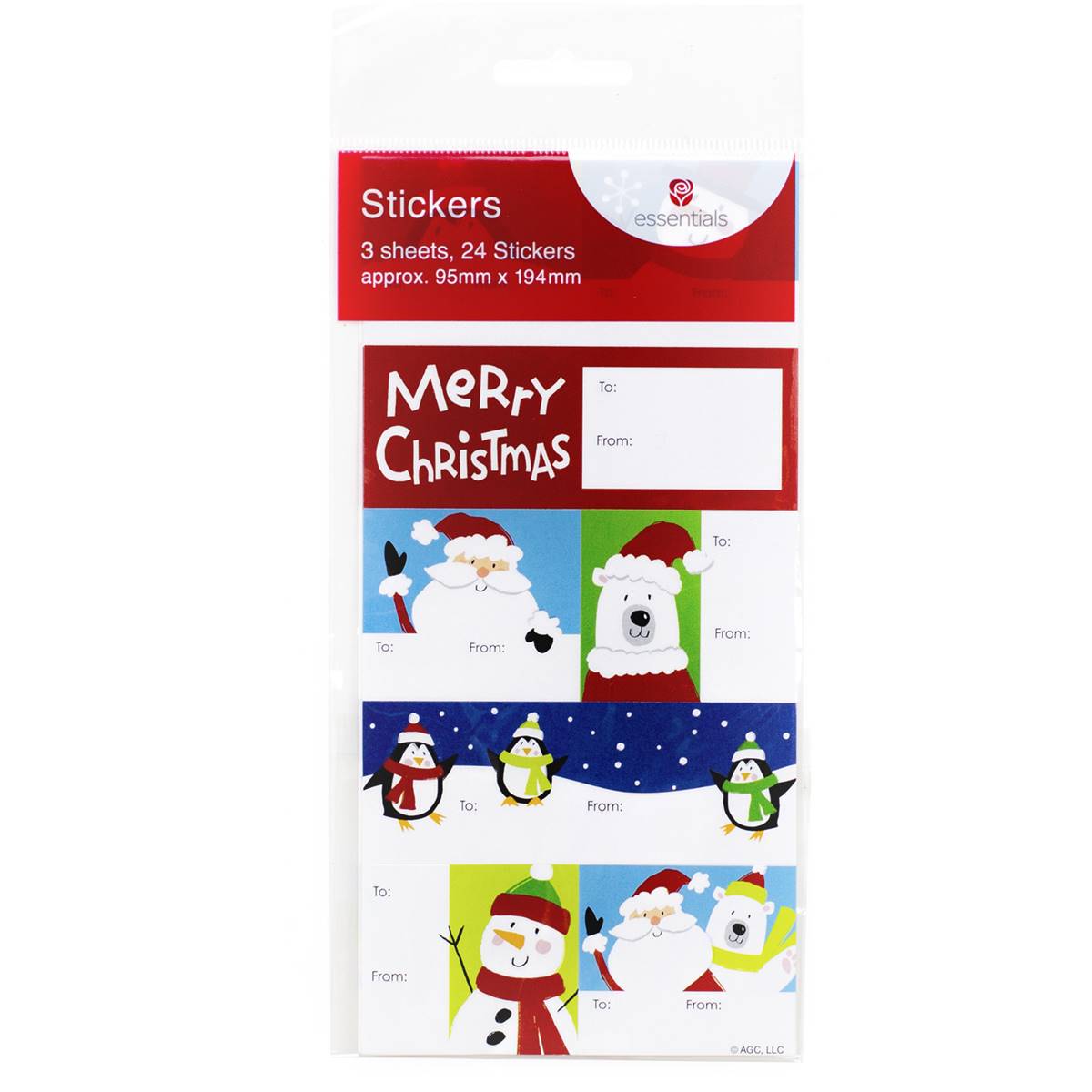 John Sands Characters & Patterns Christmas Gift Label Stickers