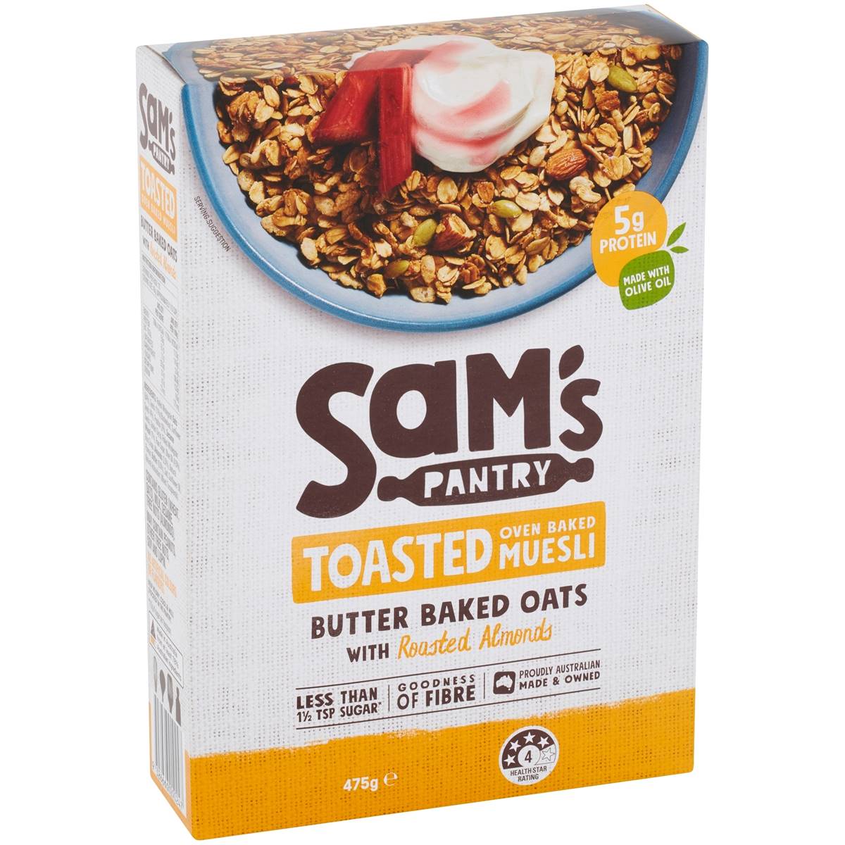 Sam's Pantry Butter Baked Oats With Roasted Almonds Toasted Muesli 475g