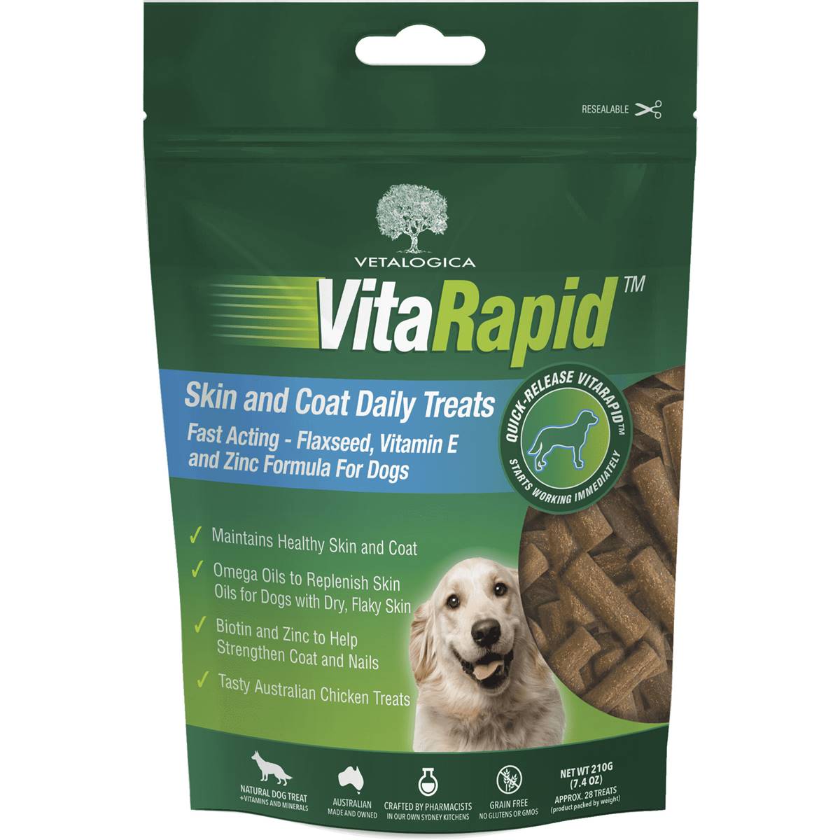 Vitarapid Skin & Coat Daily Dog Treat 210g | Woolworths