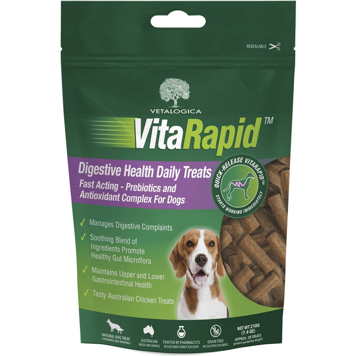 Vitarapid Digestive Health Daily Dog Treat 210g Woolworths