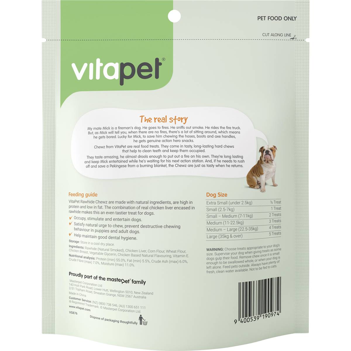 Vitapet Rawhide Barrels Filled With Chicken Liver 400g | Woolworths