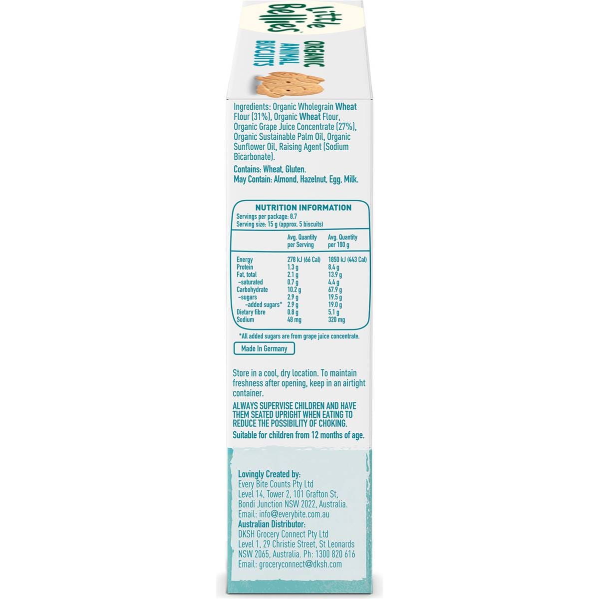 Little Bellies Organic Animal Biscuits 130g Woolworths