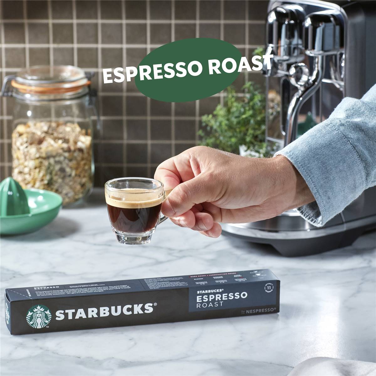 Starbucks By Nespresso Espresso Roast Coffee Pods Capsules 10 Pack