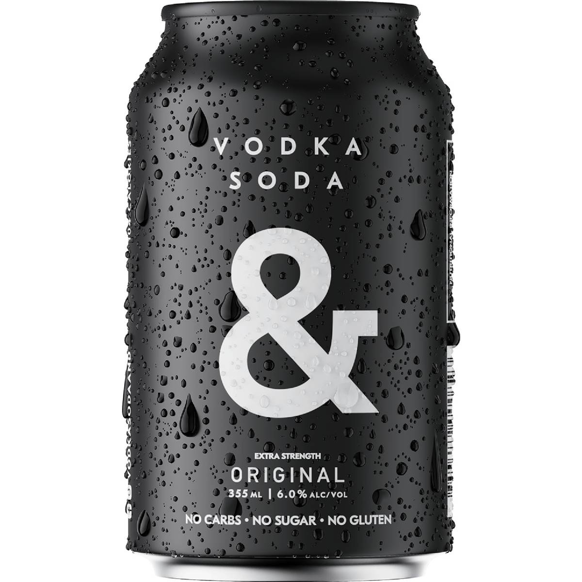 & Black Vodka Soda 355ml Woolworths