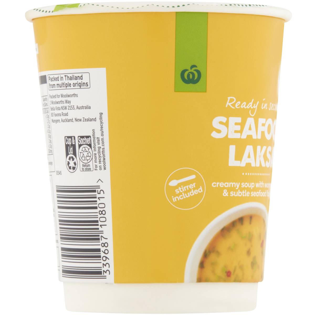 Woolworths Ready In Seconds Seafood Laksa Soup Cups 25g Woolworths