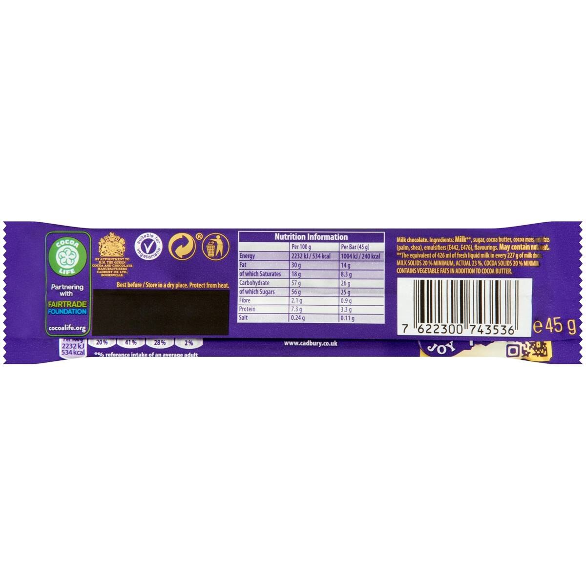 Cadbury Dairy Milk Chocolate Bar 45g | Woolworths