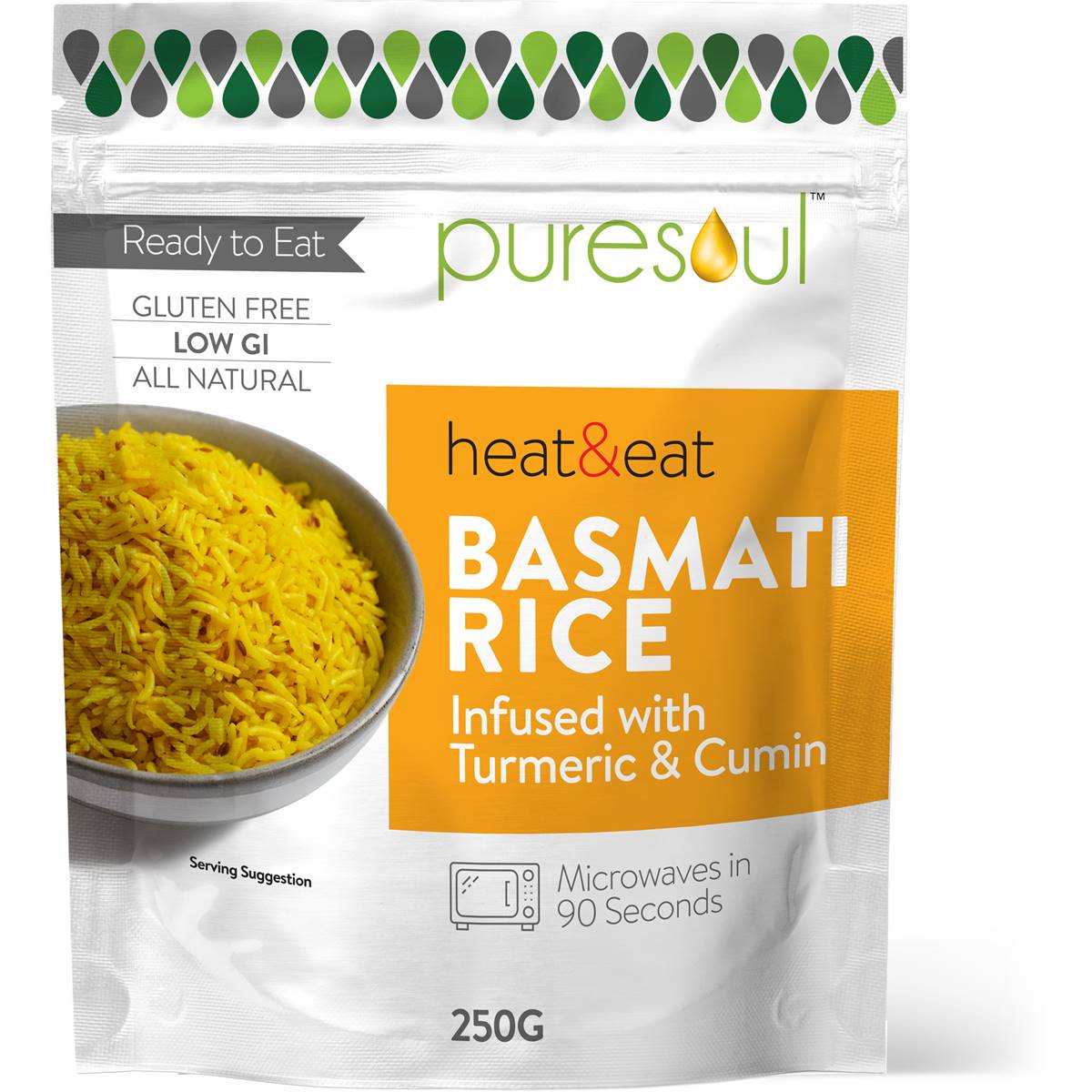 Puresoul Spiced Basmati Rice 250g Woolworths