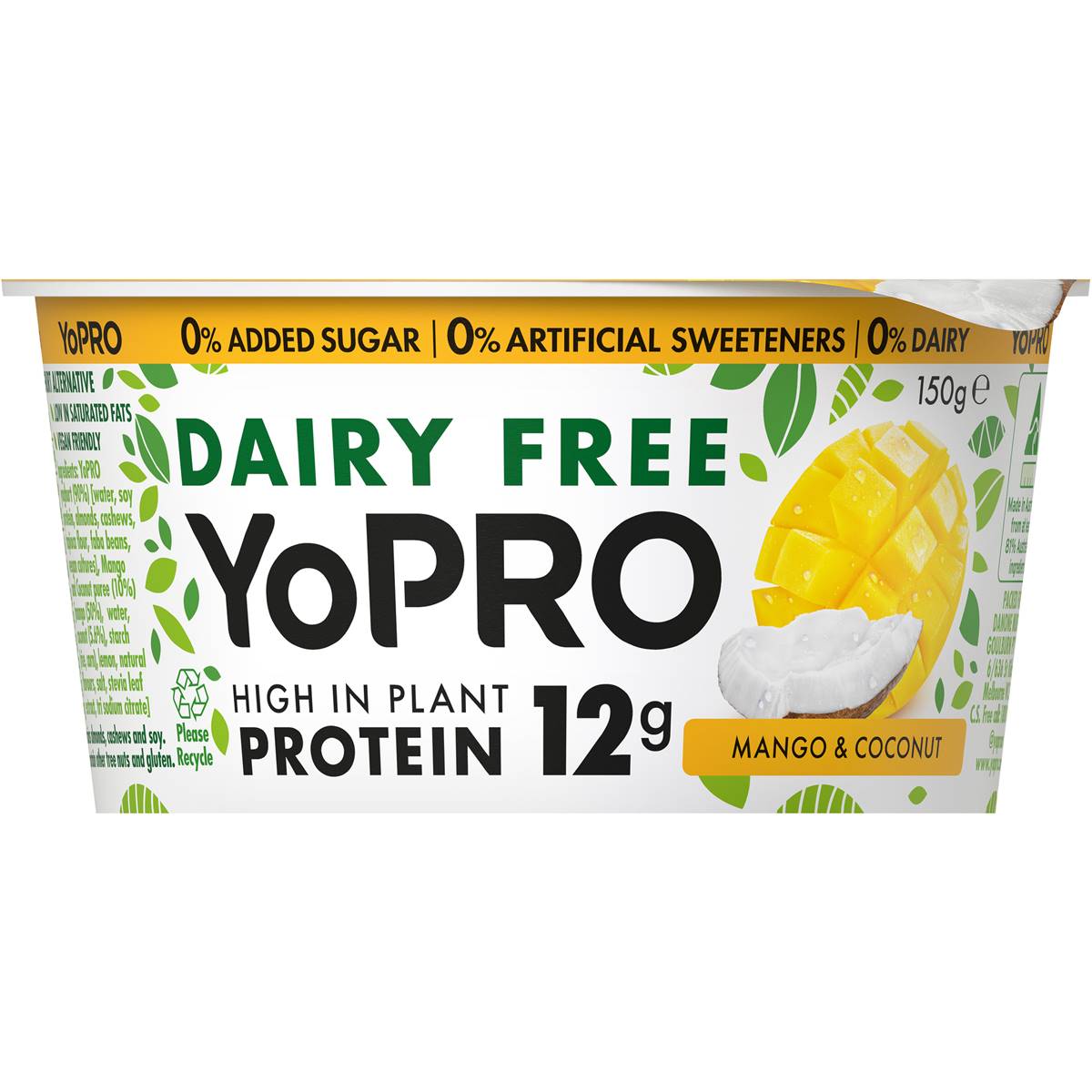 Danone Yopro Dairy Free Mango Coconut 150g | Woolworths
