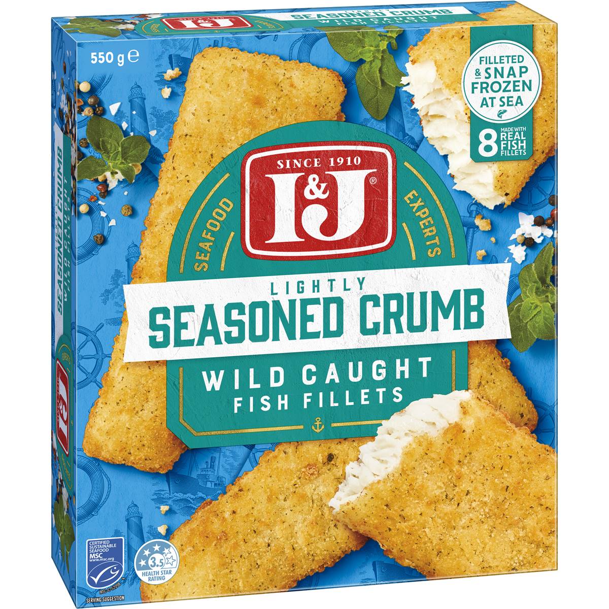 I&j Fish Fillets Lightly Seasoned 550g | Woolworths