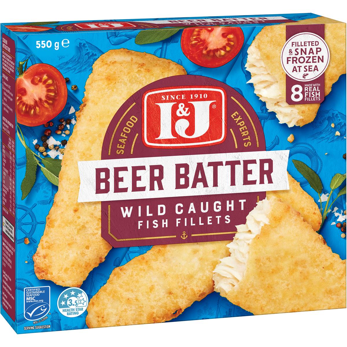 I&j Fish Fillets Beer Batter 550g Woolworths