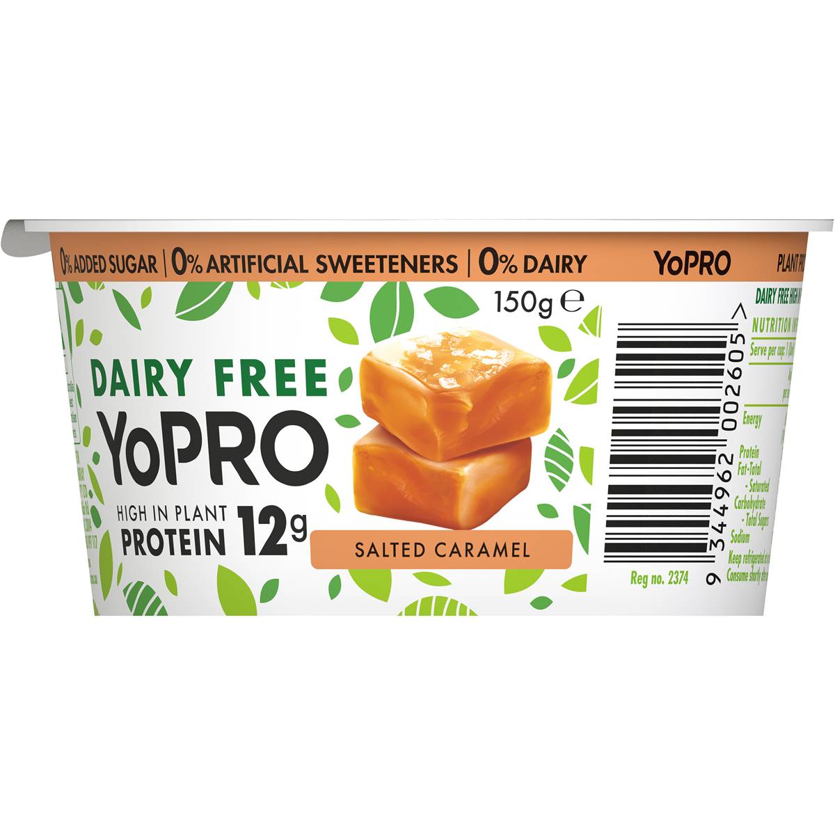 Danone Yopro Dairy Free Salted Caramel 150g Woolworths