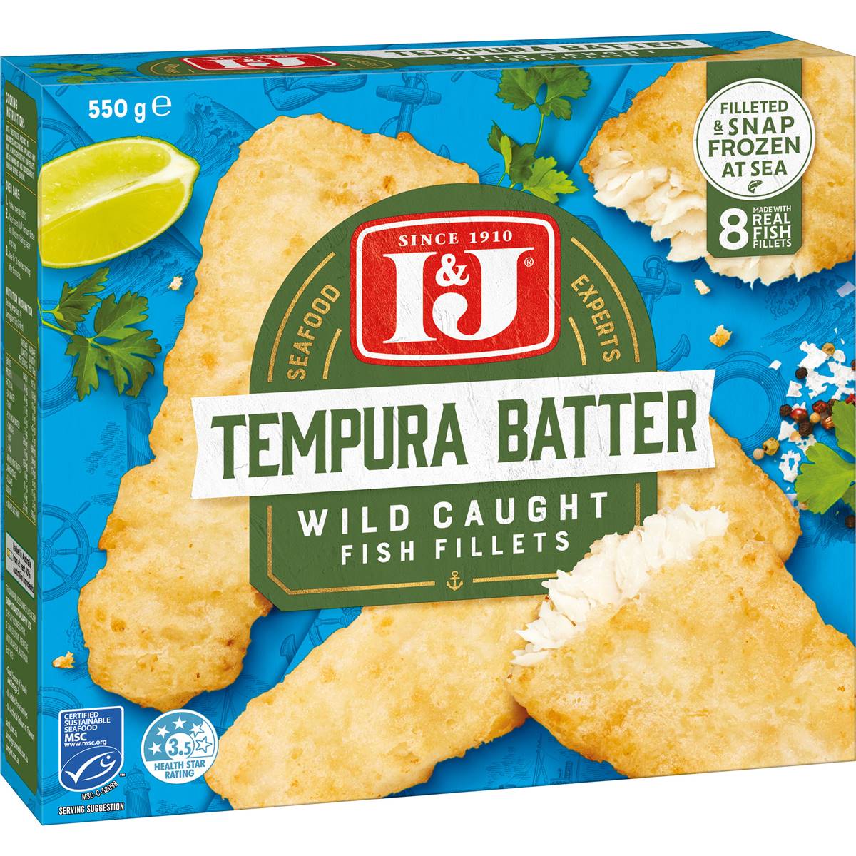 I&j Frozen Fish Fillets In Tempura 8 Pack Woolworths