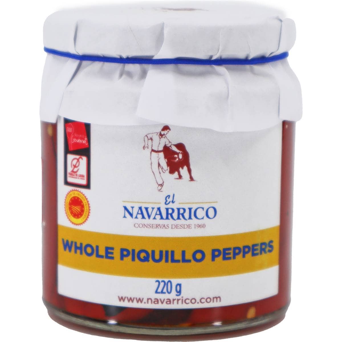 El Navarrico Whole Piquillo Peppers 220g