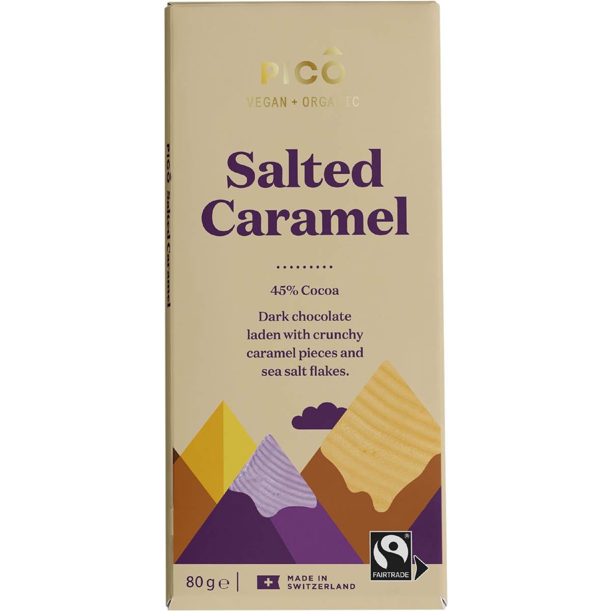 Pico Organic Vegan¬†Chocolate Salted Caramel 80g