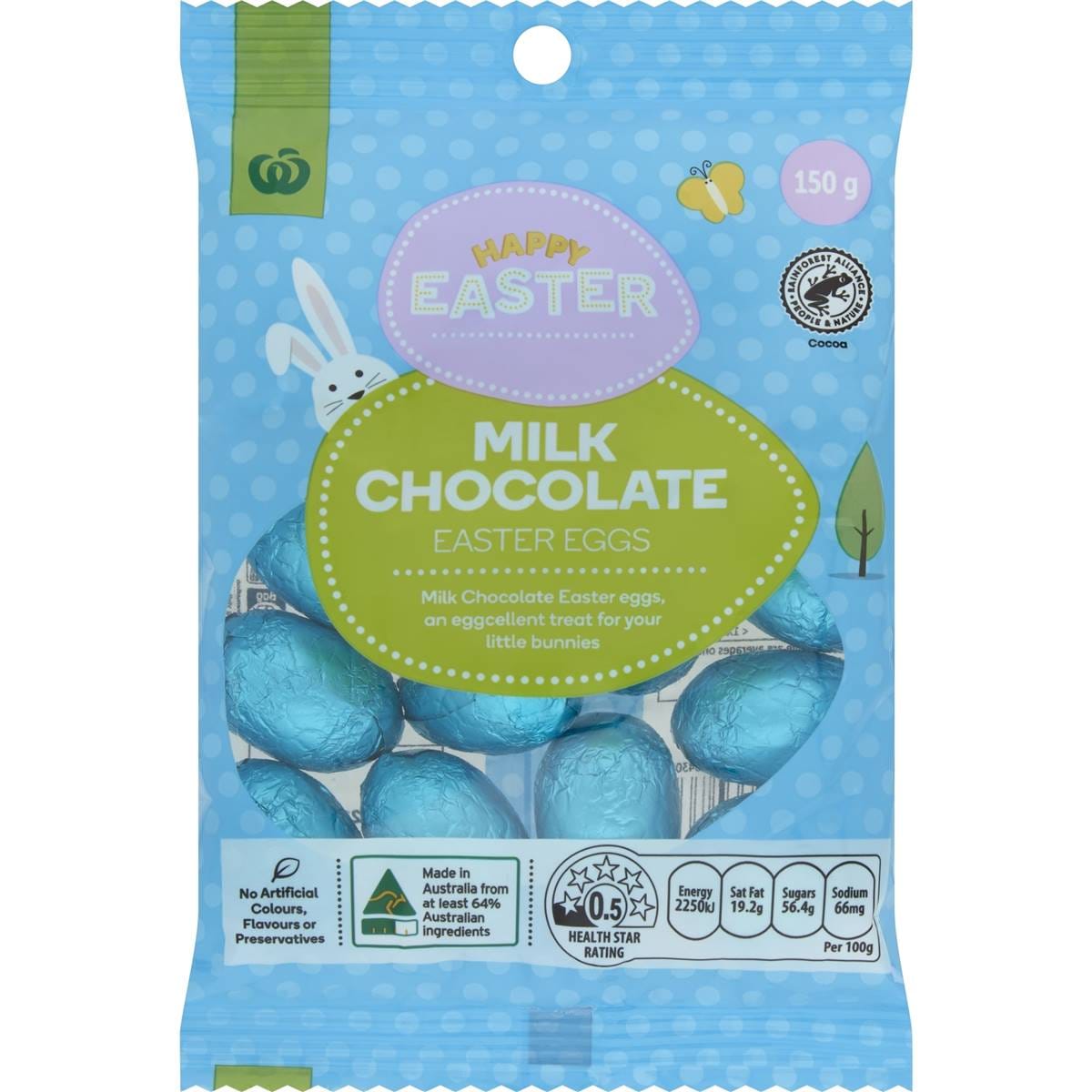 Woolworths Solid Milk Chocolate Easter Eggs 150g Woolworths