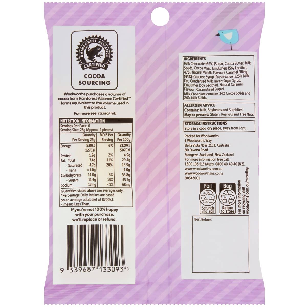 Woolworths Caramel Milk Chocolate Easter Eggs 150g Woolworths