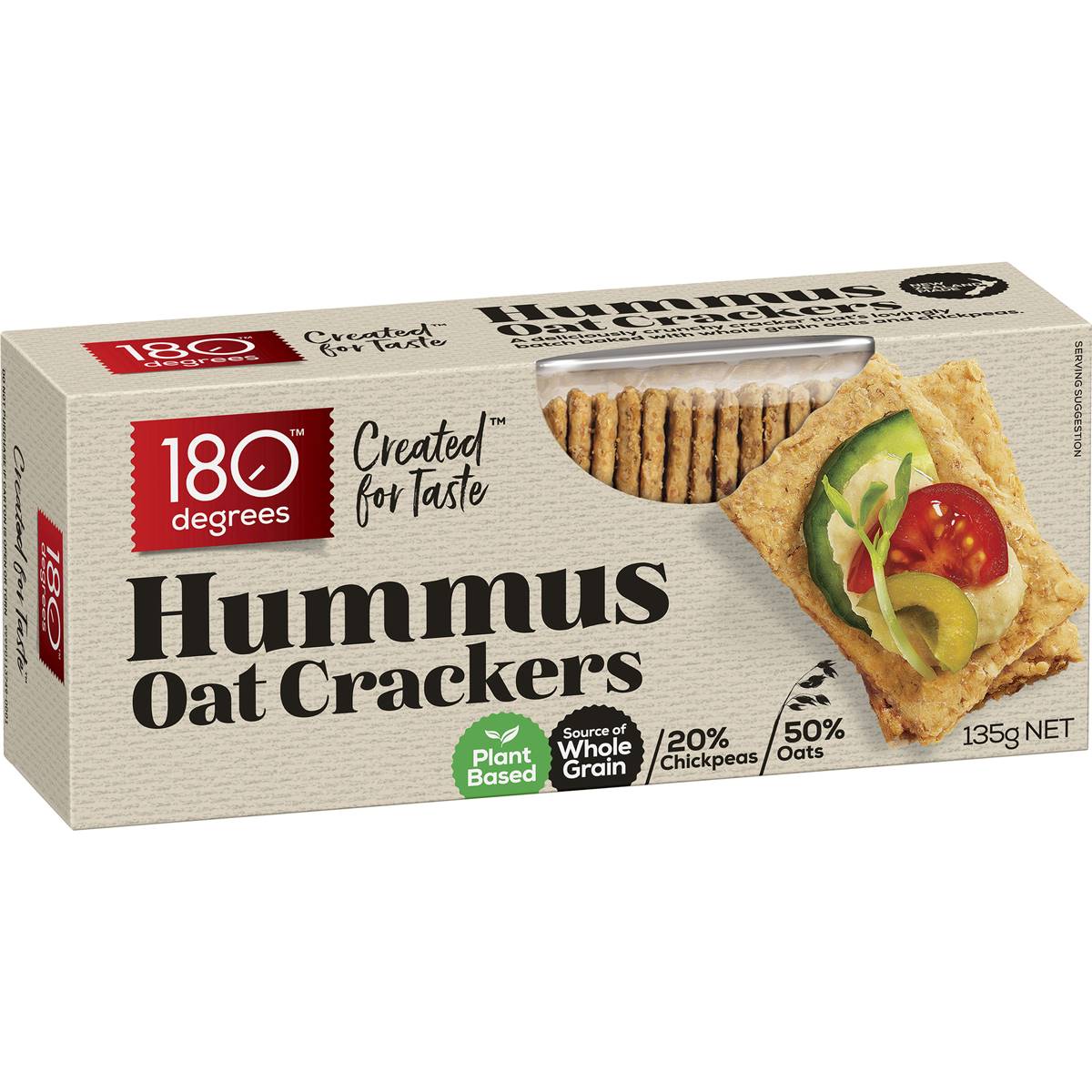 180 Degrees Hummus Oat Crackers
