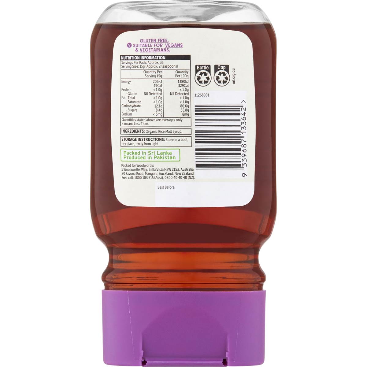 Macro Light & Golden Rice Malt Syrup 500g Woolworths