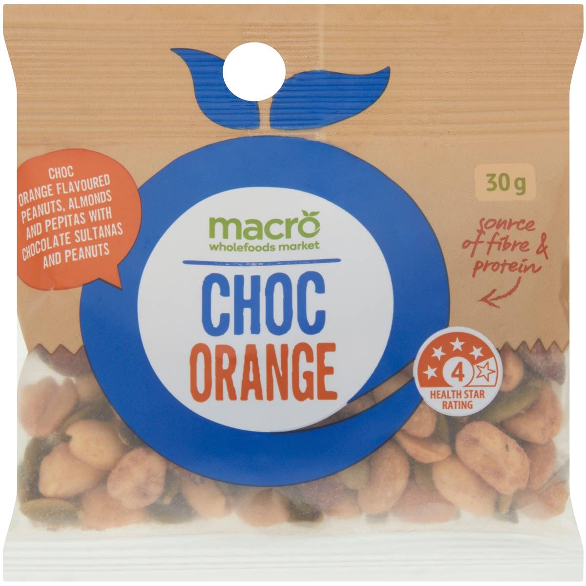 Macro Chocolate Orange Nuts 30g Woolworths