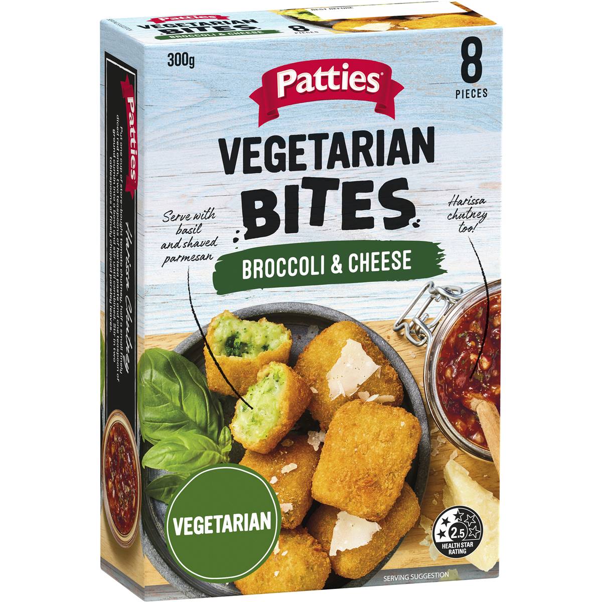 Patties Vegetarian Broccoli & Cheese Bites 300g Woolworths