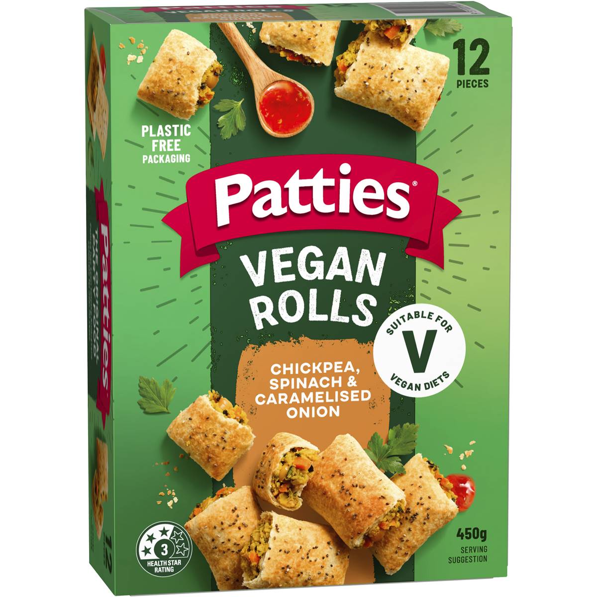 Patties Vegan Friendly Rolls 450g Woolworths