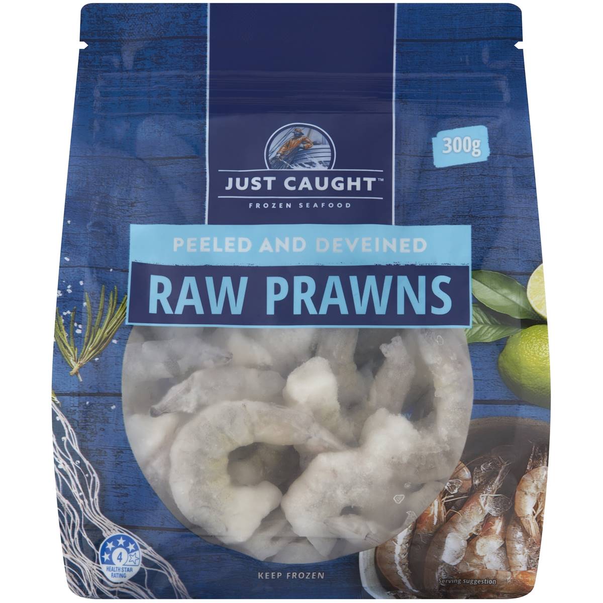 Just Caught Raw Prawn Meat 300g Woolworths