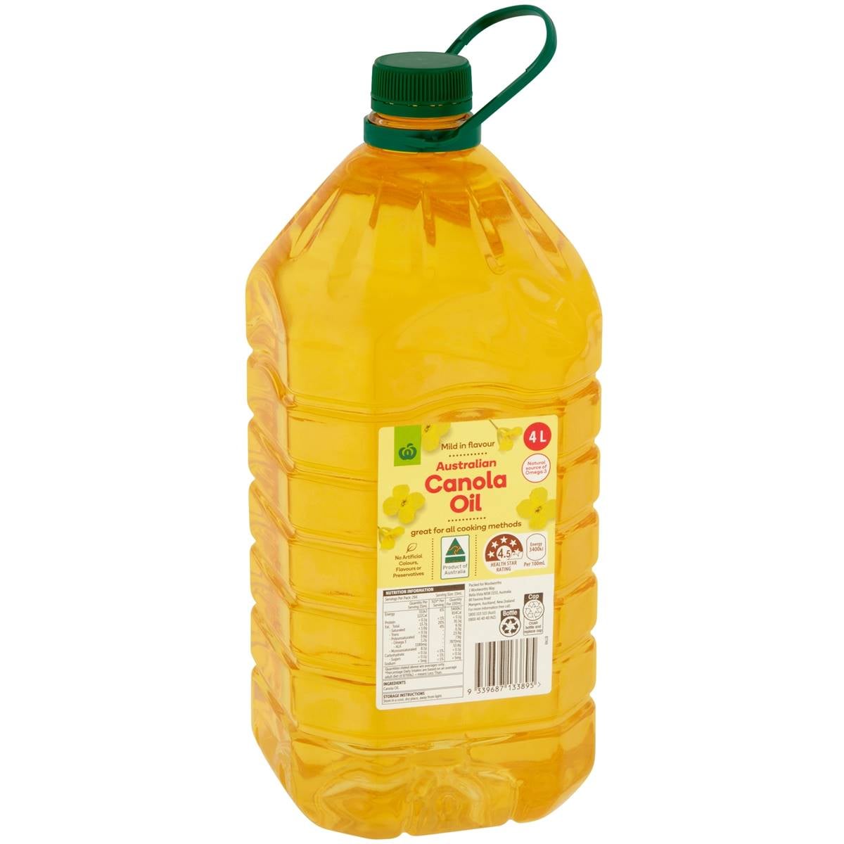 Woolworths Australian Canola Oil 4l Woolworths