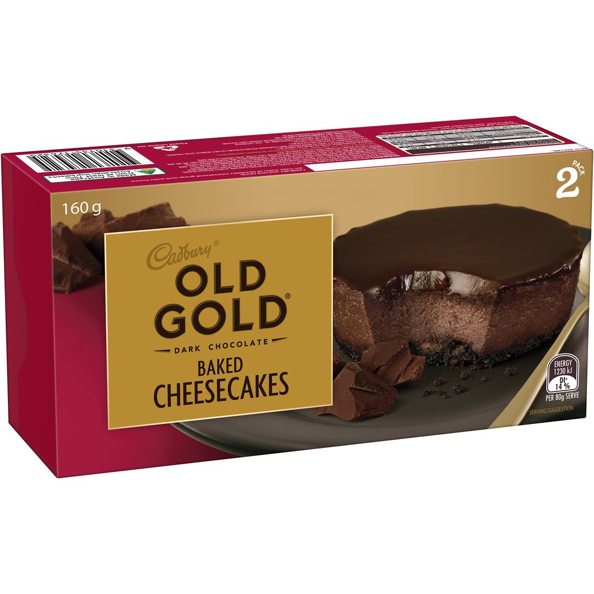 Cadbury Old Gold Baked Cheesecakes 2 Pack Woolworths