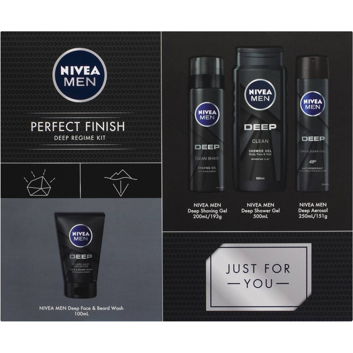 Nivea Men Perfect Finsh Deep Regime Kit Gift Set Each Woolworths