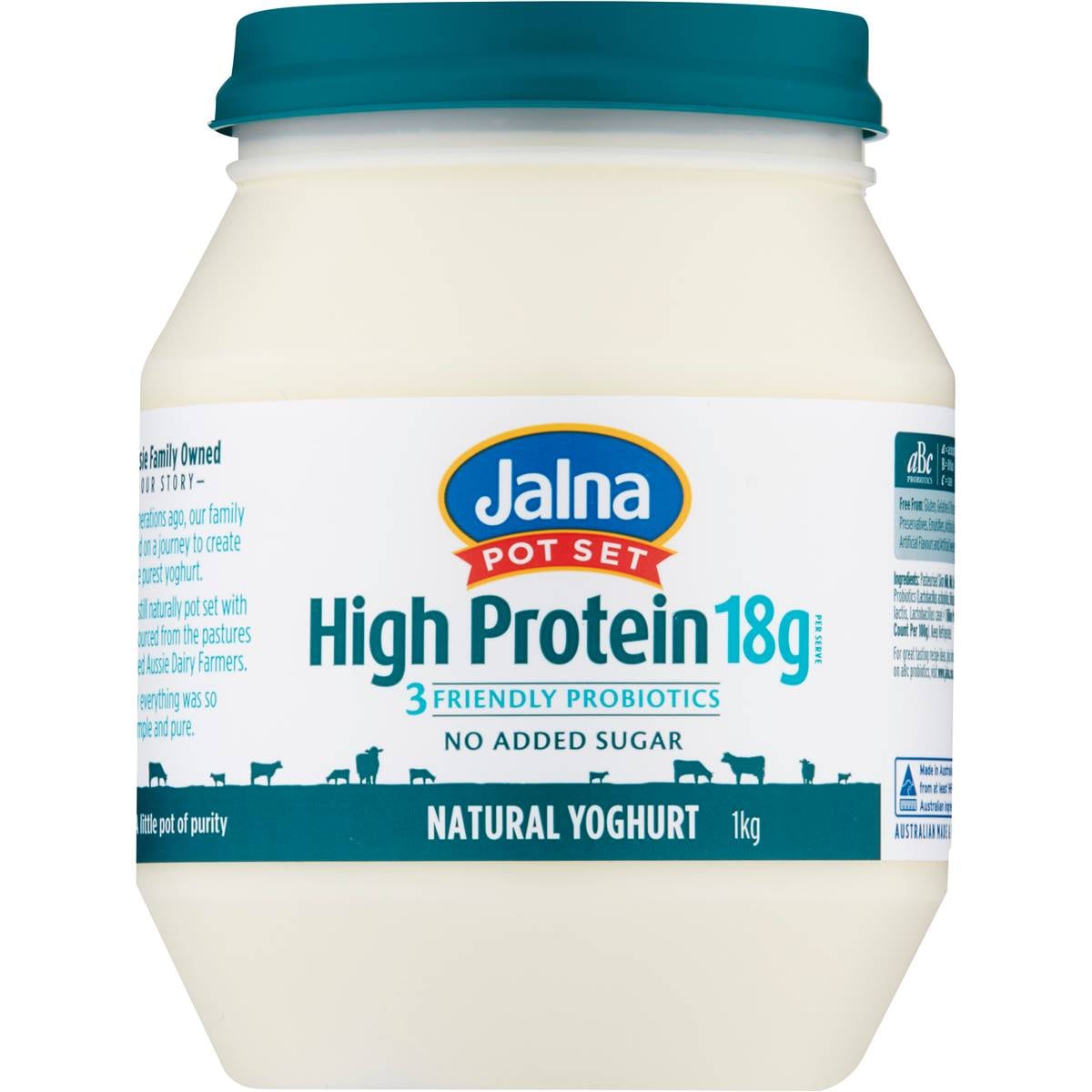 Jalna High Protein Yoghurt Natural 1kg Woolworths