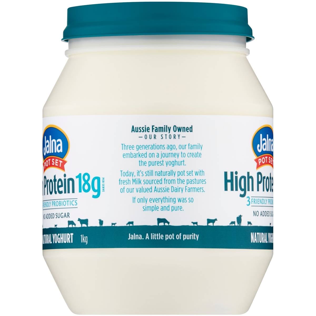 Jalna High Protein Yoghurt Natural 1kg Woolworths