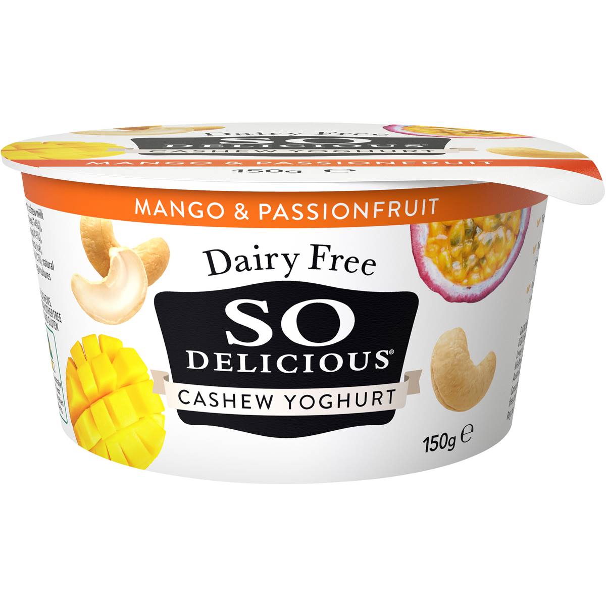 So Delicious Dairy Free Cashew Yoghurt Mango Passionfruit 150g Woolworths