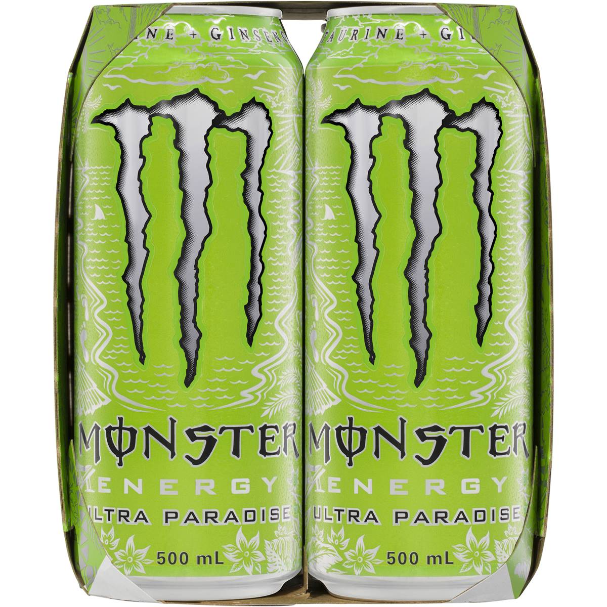 Monster Energy Ultra Paradise Multipack Cans 500ml X4 Pack | Woolworths