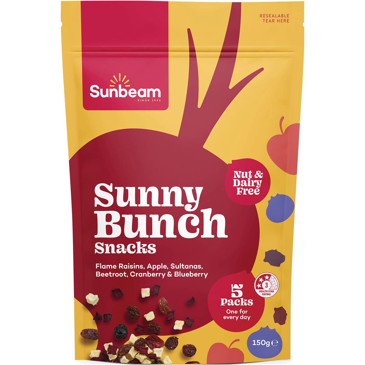 Sunbeam Sunny Bunch Snacks Beetroot Berry