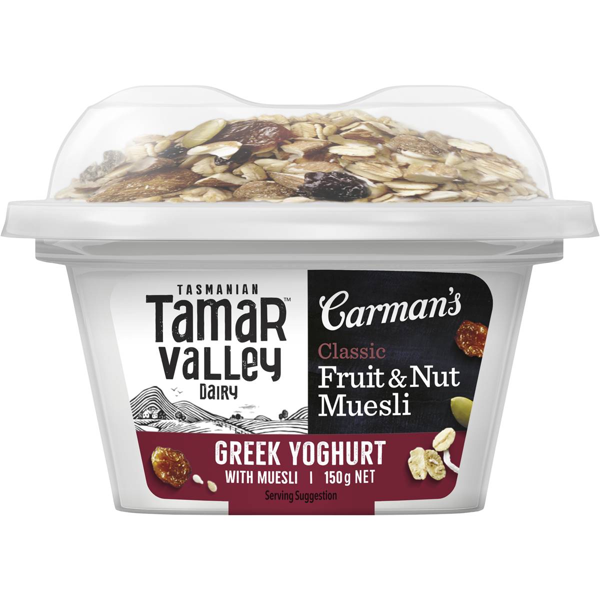 Carman's Yoghurt With Carmans Greek Fruit & Nut Muesli 150g Woolworths