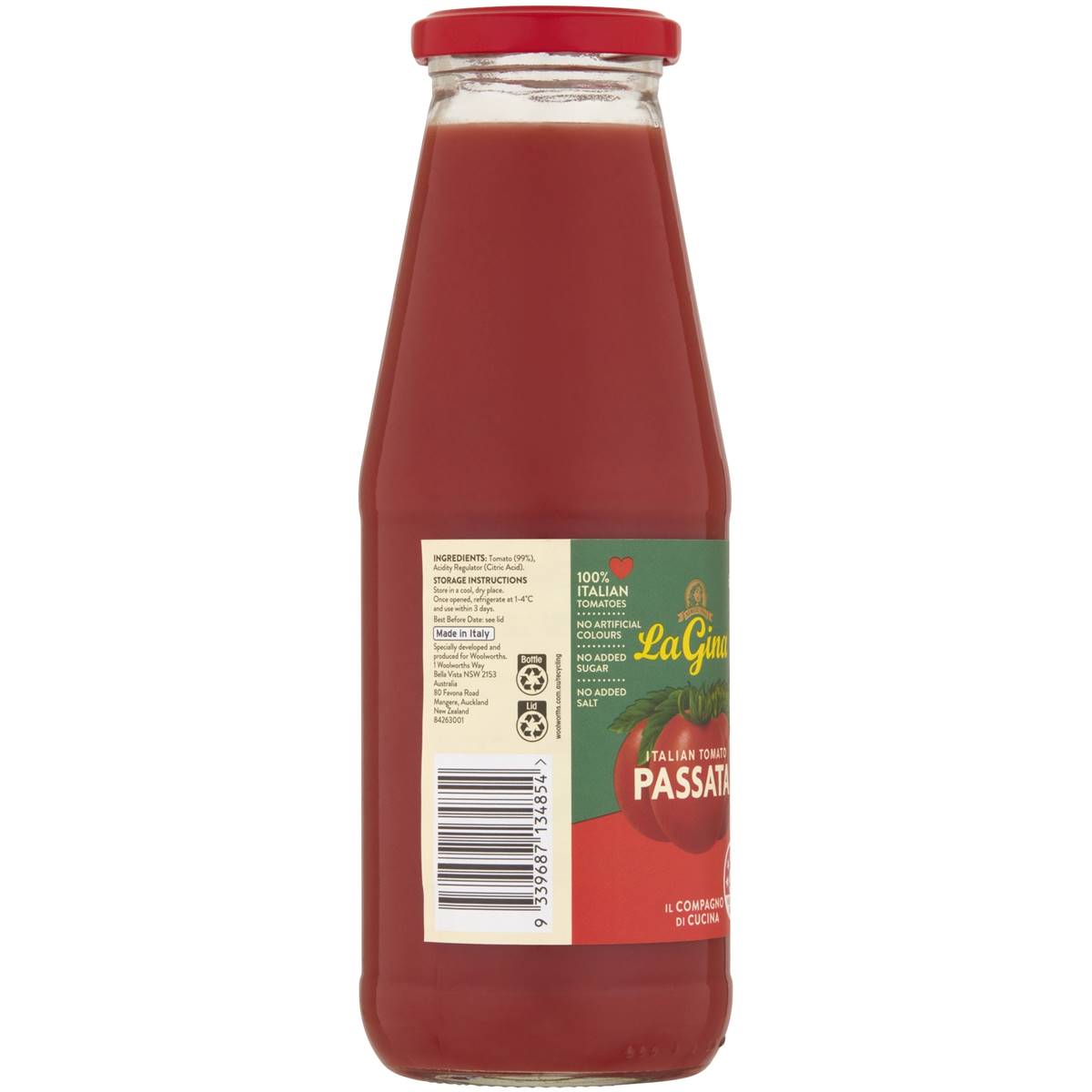 La Gina Italian Tomato Paste Passata 680g | Woolworths