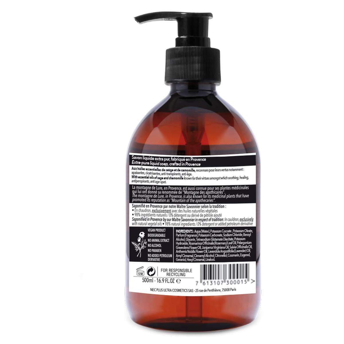 Mont Lure Genuine Liquid Soap Natural Liquid Hand Wash Pump Vegan Sls
