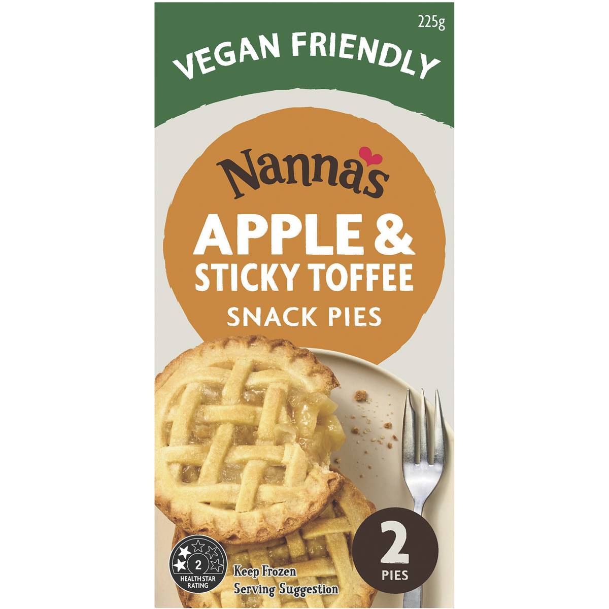 Nanna's Apple & Sticky Toffee Snack Pies 2 Pack Woolworths