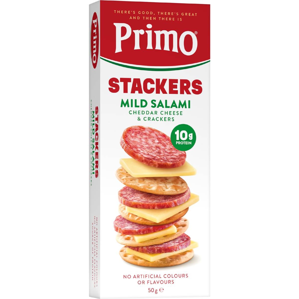 Primo Stackers Mild Salami Cheese And Crackers 50g Woolworths