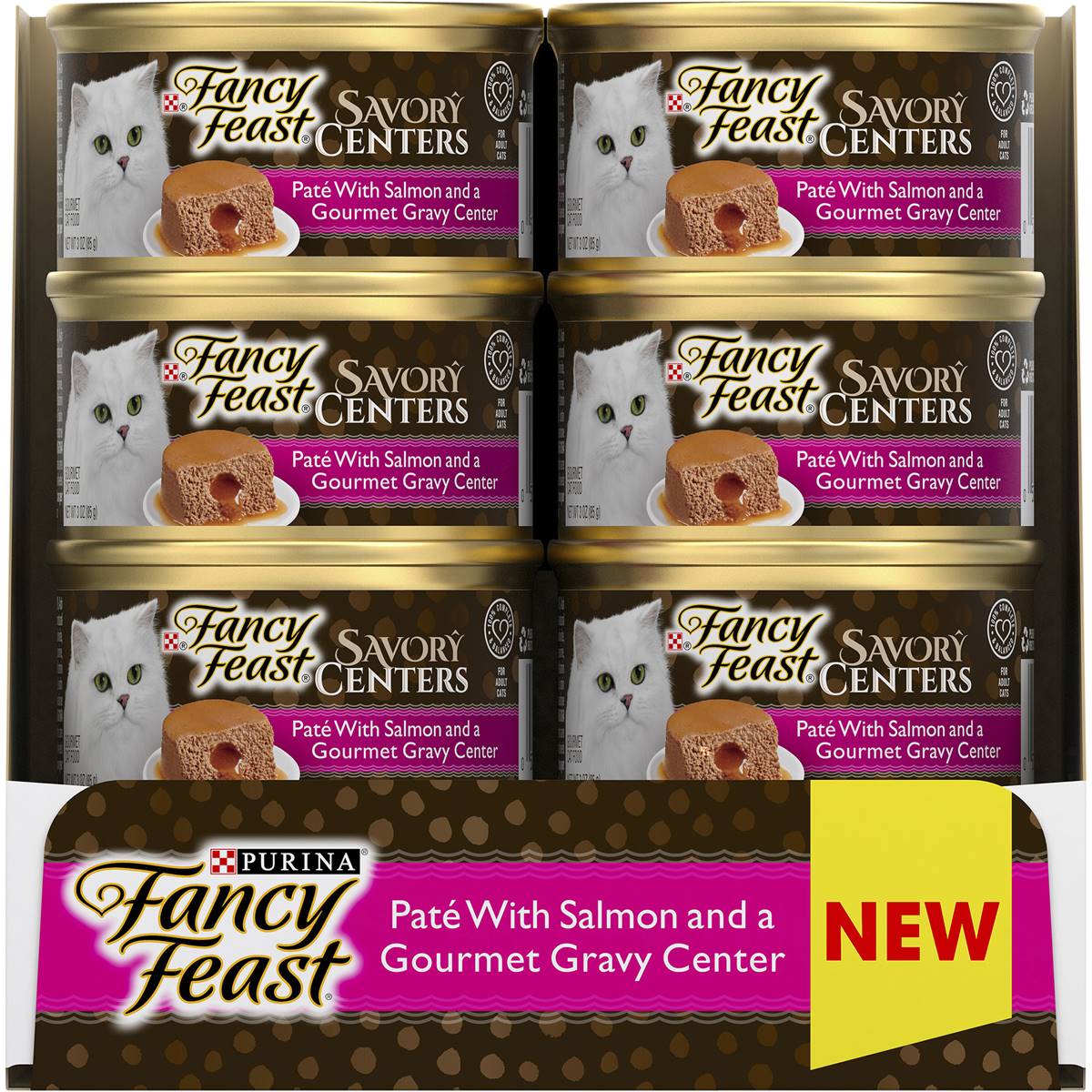 Fancy Feast Adult Savory Centers Patè Salmon Gravy Wet Cat Food 85g ...