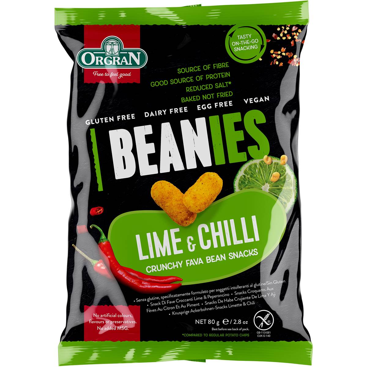 Orgran Beanies Lime Chilli 80g Woolworths