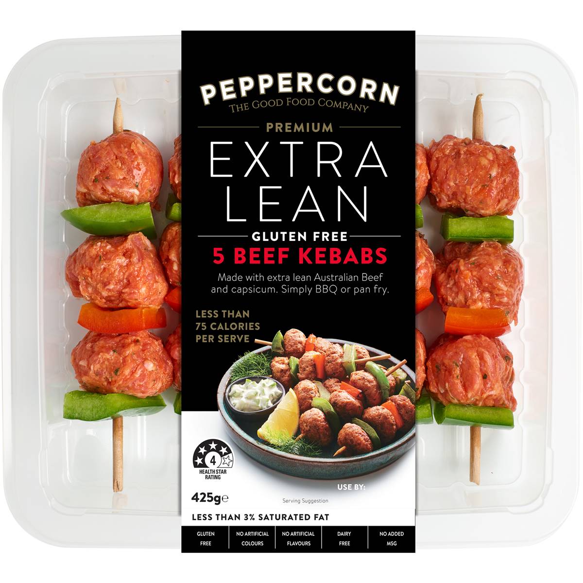 Peppercorn Extra Lean Beef Kebabs