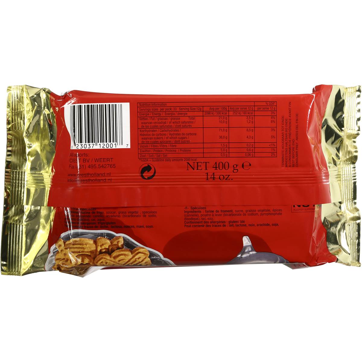 Deruiter Confectionary Speculaas Cookies 400g Woolworths