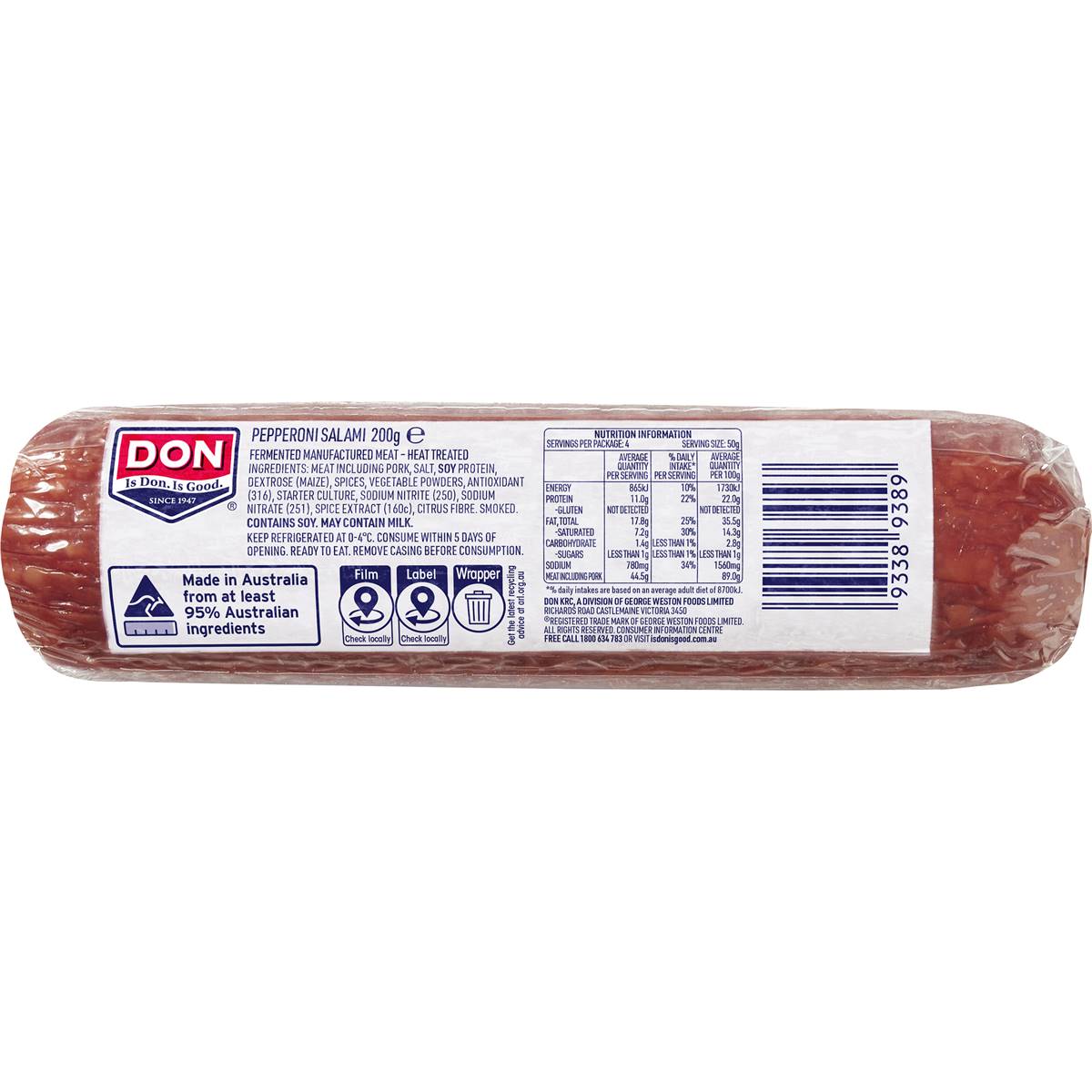 Don Salami Pepperoni 200g Woolworths
