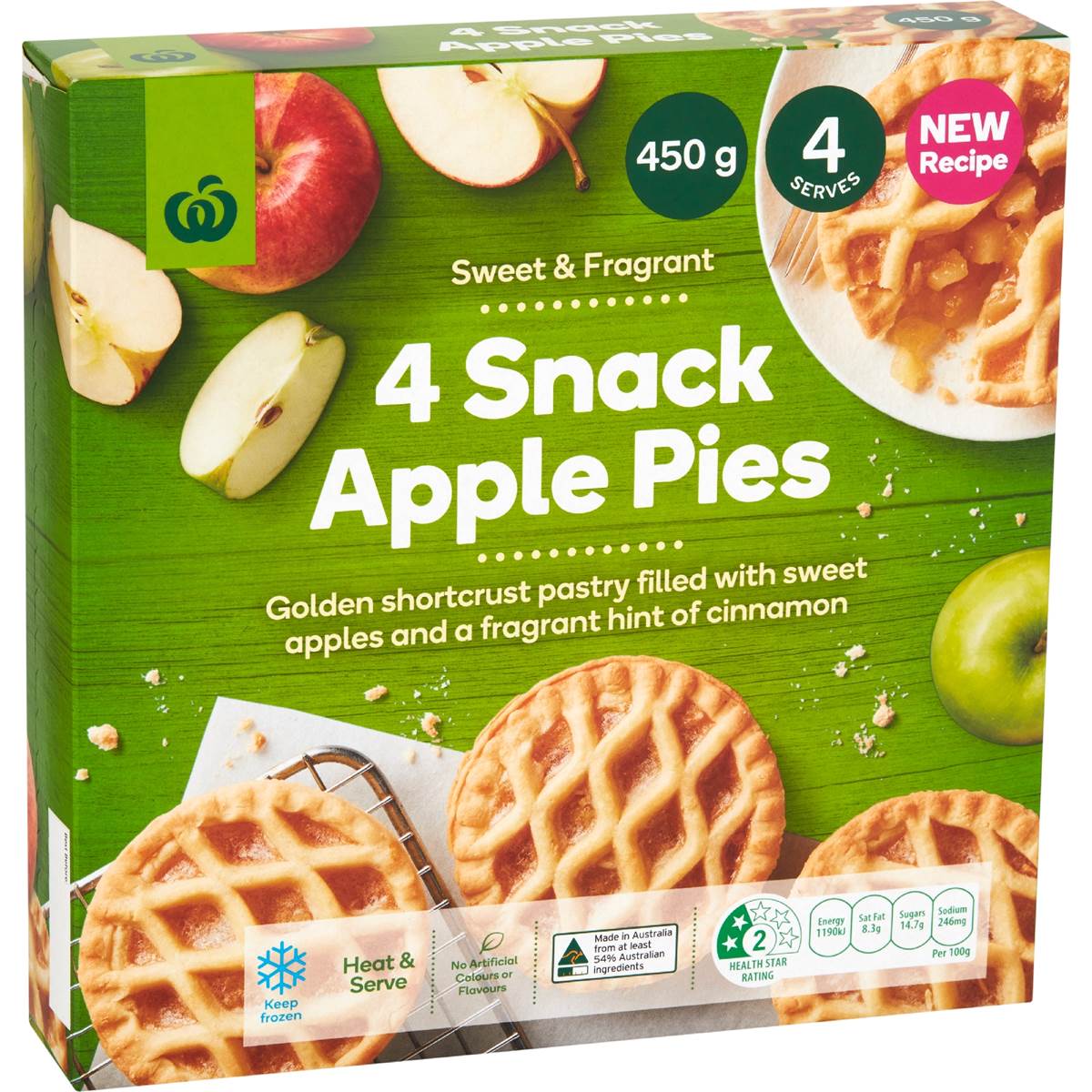 Woolworths Snack Apple Pies 4 pack